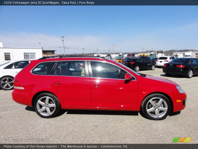 Salsa Red / Pure Beige 2009 Volkswagen Jetta SE SportWagen