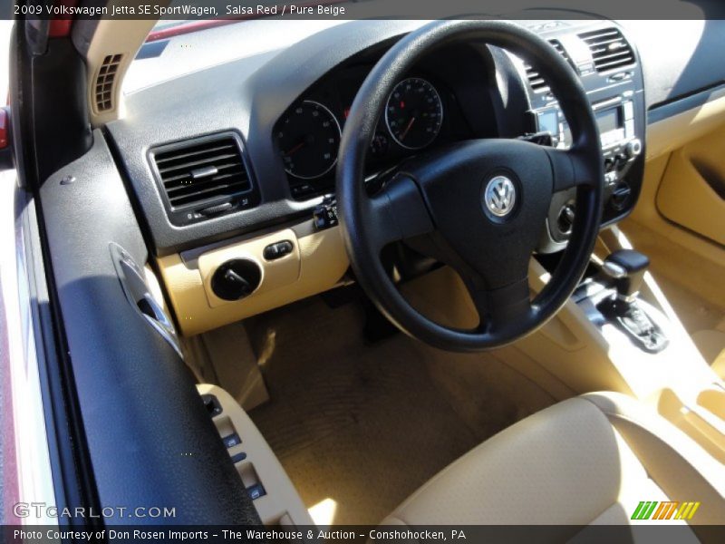 Salsa Red / Pure Beige 2009 Volkswagen Jetta SE SportWagen