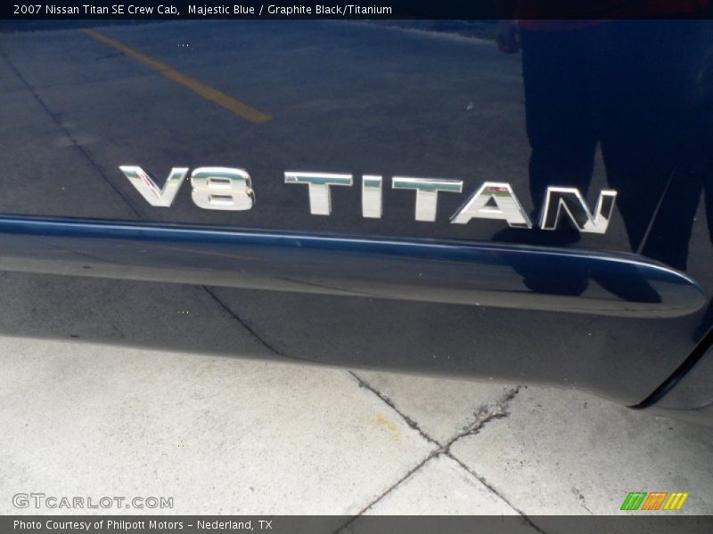 Majestic Blue / Graphite Black/Titanium 2007 Nissan Titan SE Crew Cab