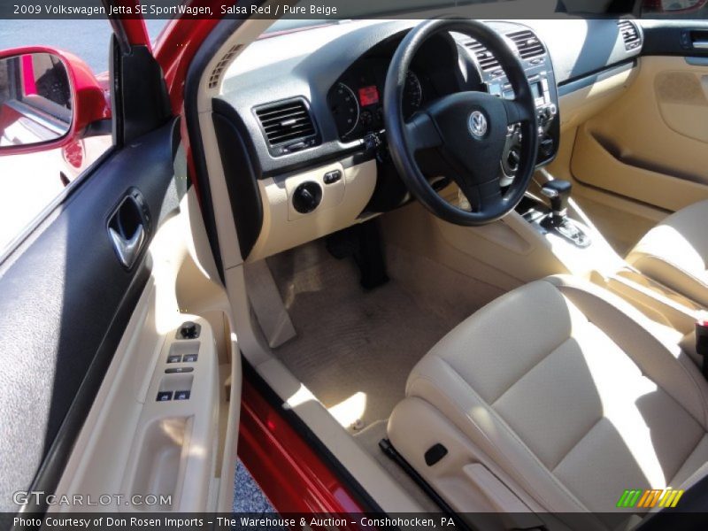Salsa Red / Pure Beige 2009 Volkswagen Jetta SE SportWagen