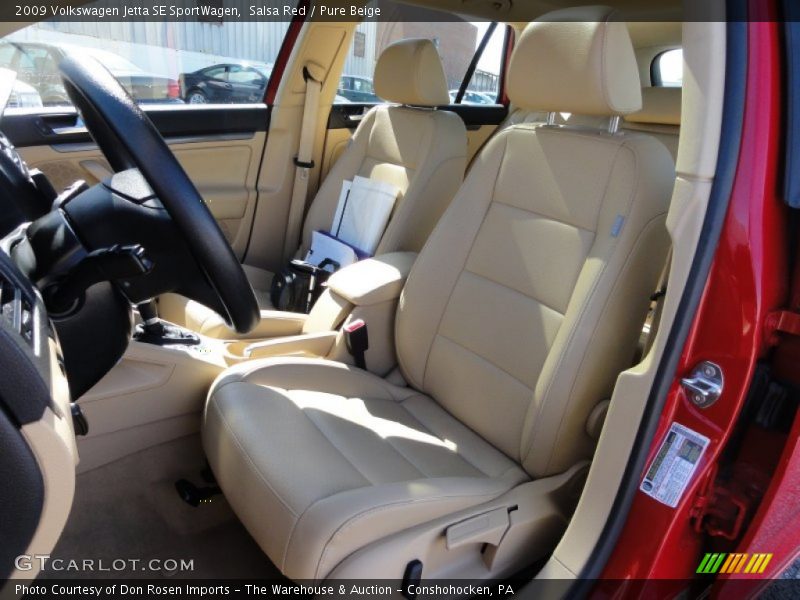Salsa Red / Pure Beige 2009 Volkswagen Jetta SE SportWagen