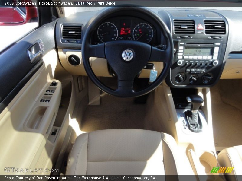 Salsa Red / Pure Beige 2009 Volkswagen Jetta SE SportWagen