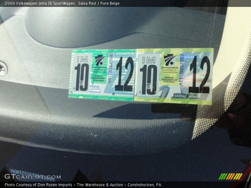 Salsa Red / Pure Beige 2009 Volkswagen Jetta SE SportWagen