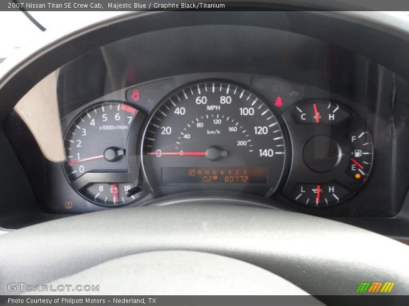 Majestic Blue / Graphite Black/Titanium 2007 Nissan Titan SE Crew Cab