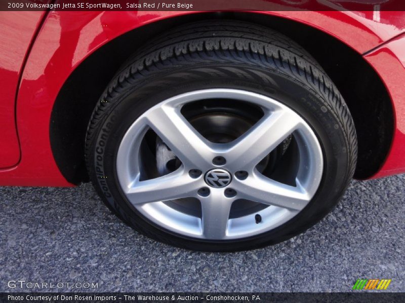 Salsa Red / Pure Beige 2009 Volkswagen Jetta SE SportWagen