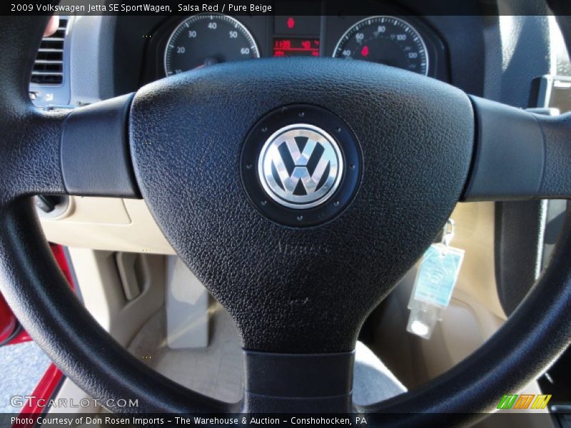 Salsa Red / Pure Beige 2009 Volkswagen Jetta SE SportWagen