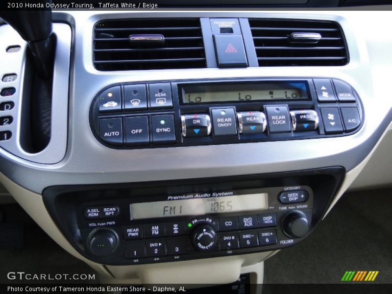 Controls of 2010 Odyssey Touring