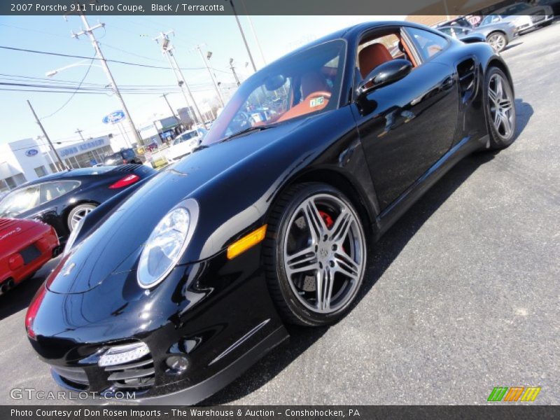 Black / Terracotta 2007 Porsche 911 Turbo Coupe