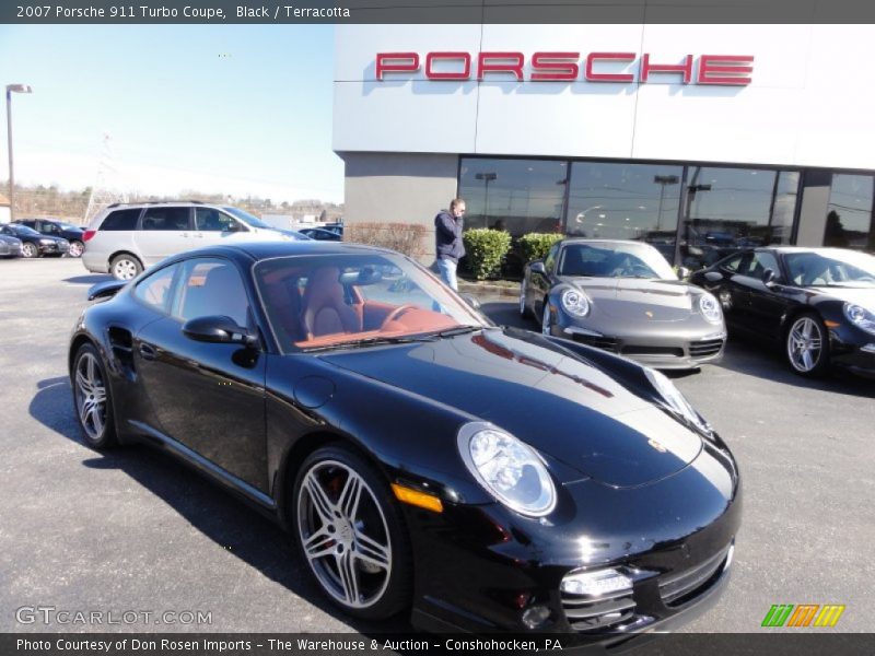 Black / Terracotta 2007 Porsche 911 Turbo Coupe