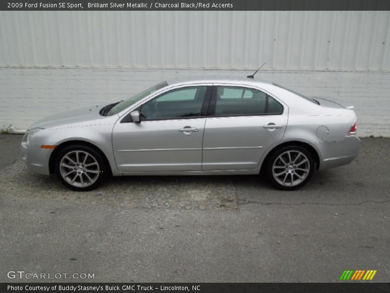 Brilliant Silver Metallic / Charcoal Black/Red Accents 2009 Ford Fusion SE Sport