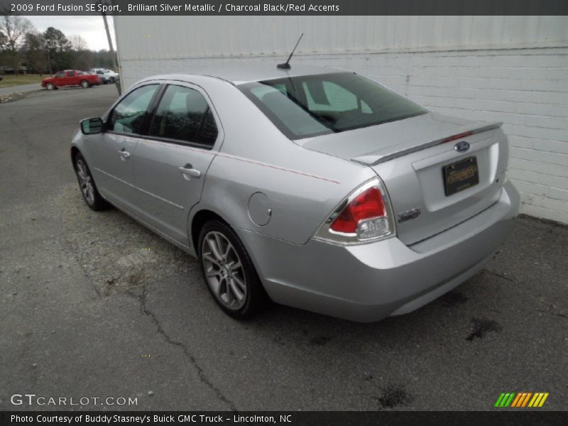Brilliant Silver Metallic / Charcoal Black/Red Accents 2009 Ford Fusion SE Sport