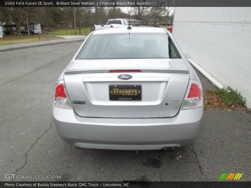 Brilliant Silver Metallic / Charcoal Black/Red Accents 2009 Ford Fusion SE Sport