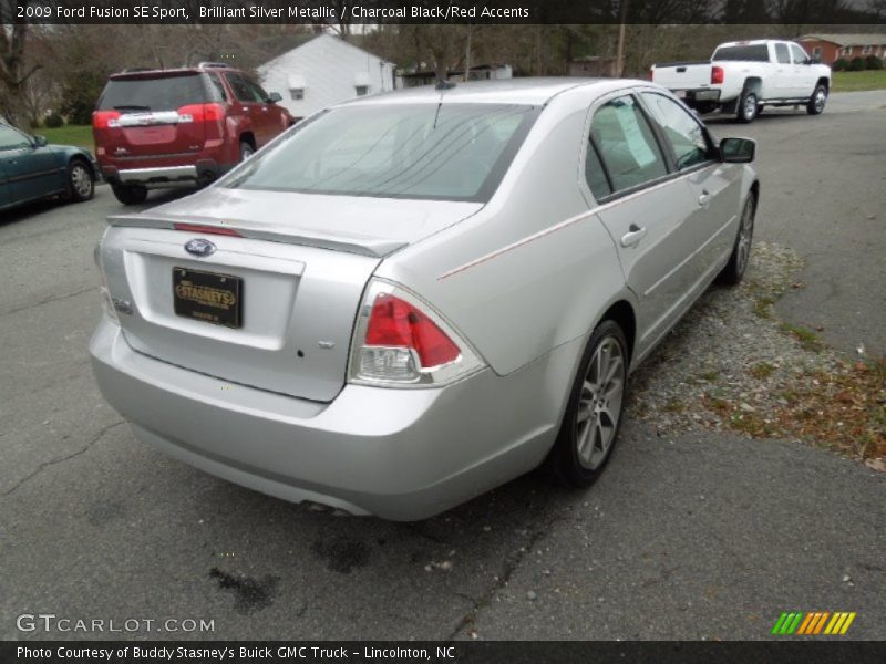 Brilliant Silver Metallic / Charcoal Black/Red Accents 2009 Ford Fusion SE Sport