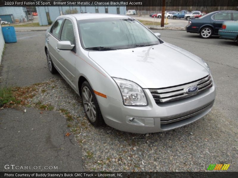 Brilliant Silver Metallic / Charcoal Black/Red Accents 2009 Ford Fusion SE Sport