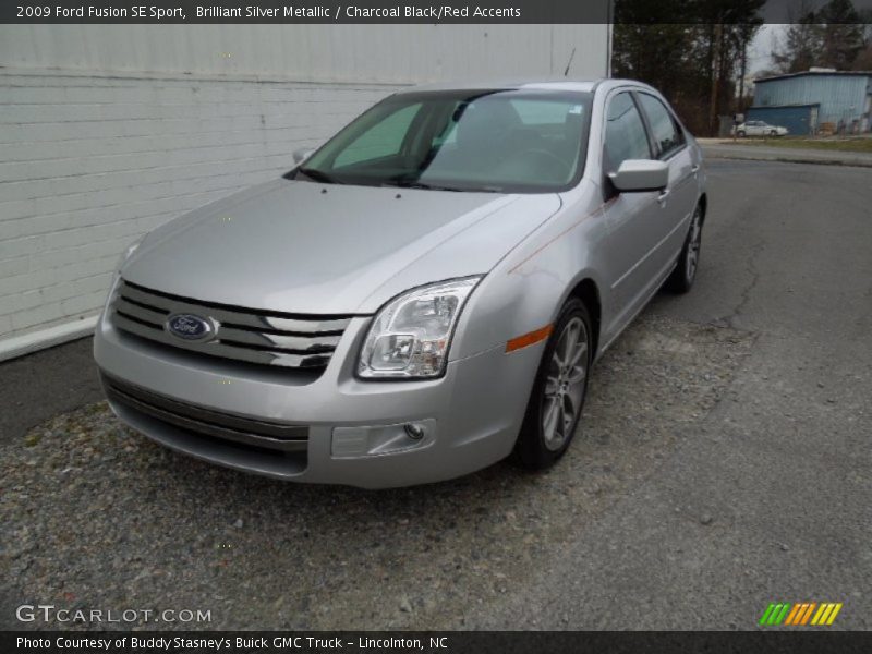Brilliant Silver Metallic / Charcoal Black/Red Accents 2009 Ford Fusion SE Sport