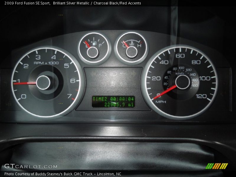 Brilliant Silver Metallic / Charcoal Black/Red Accents 2009 Ford Fusion SE Sport