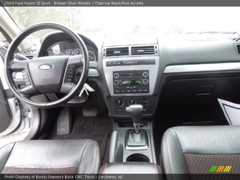 Brilliant Silver Metallic / Charcoal Black/Red Accents 2009 Ford Fusion SE Sport