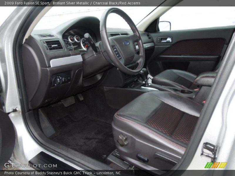 Brilliant Silver Metallic / Charcoal Black/Red Accents 2009 Ford Fusion SE Sport
