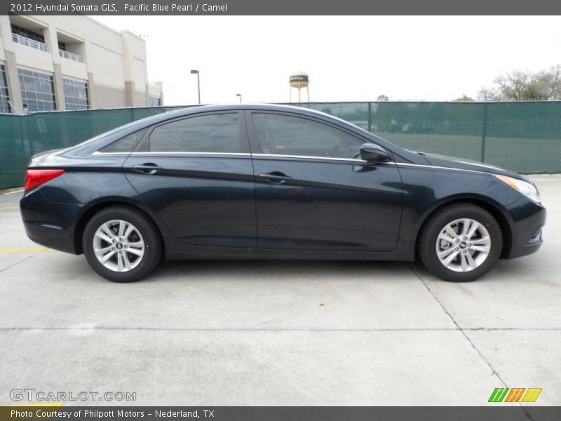 Pacific Blue Pearl / Camel 2012 Hyundai Sonata GLS