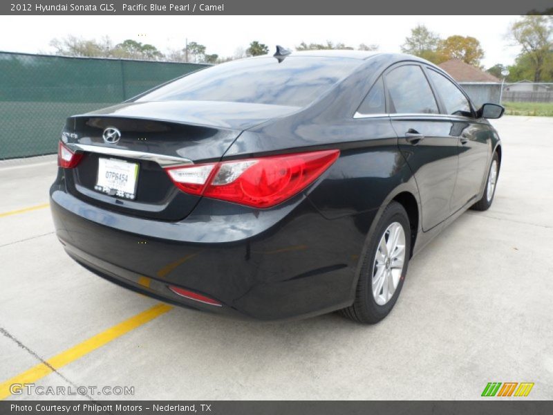 Pacific Blue Pearl / Camel 2012 Hyundai Sonata GLS