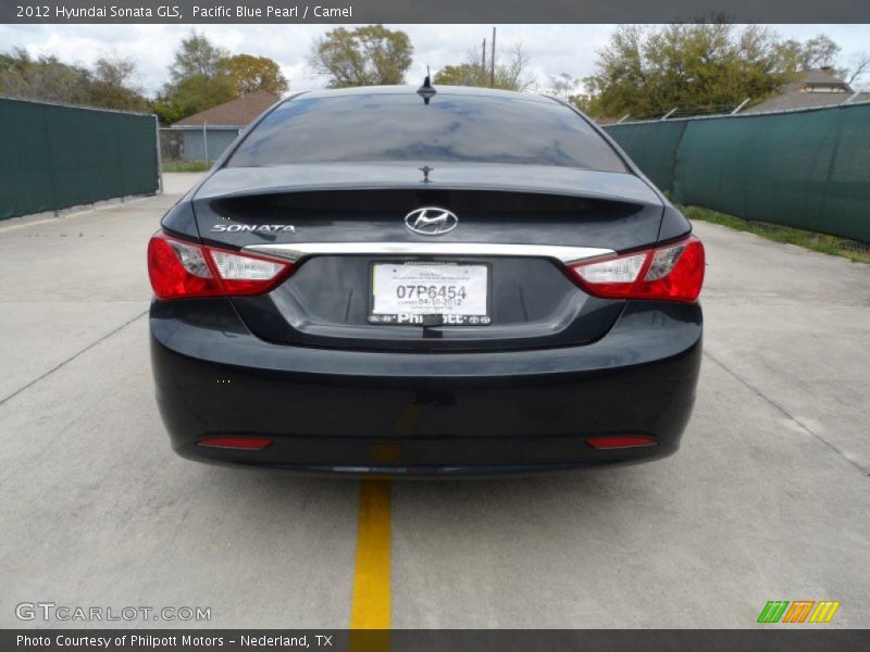 Pacific Blue Pearl / Camel 2012 Hyundai Sonata GLS