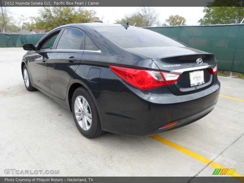 Pacific Blue Pearl / Camel 2012 Hyundai Sonata GLS