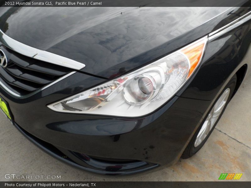 Pacific Blue Pearl / Camel 2012 Hyundai Sonata GLS