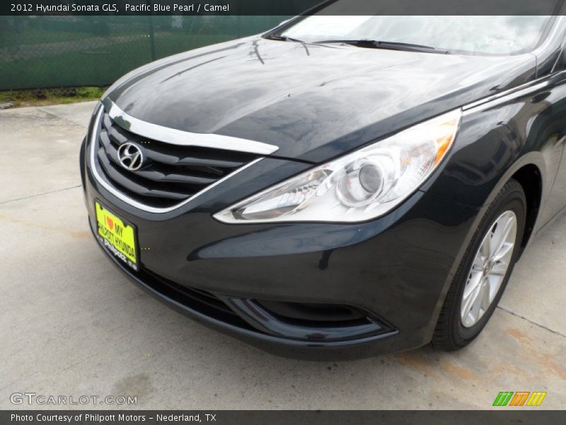 Pacific Blue Pearl / Camel 2012 Hyundai Sonata GLS