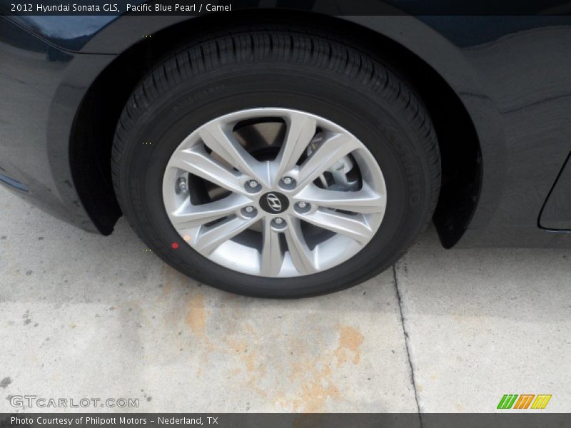 Pacific Blue Pearl / Camel 2012 Hyundai Sonata GLS