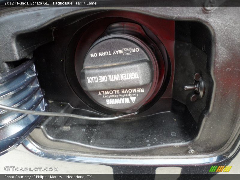 Pacific Blue Pearl / Camel 2012 Hyundai Sonata GLS