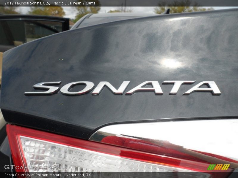 Pacific Blue Pearl / Camel 2012 Hyundai Sonata GLS