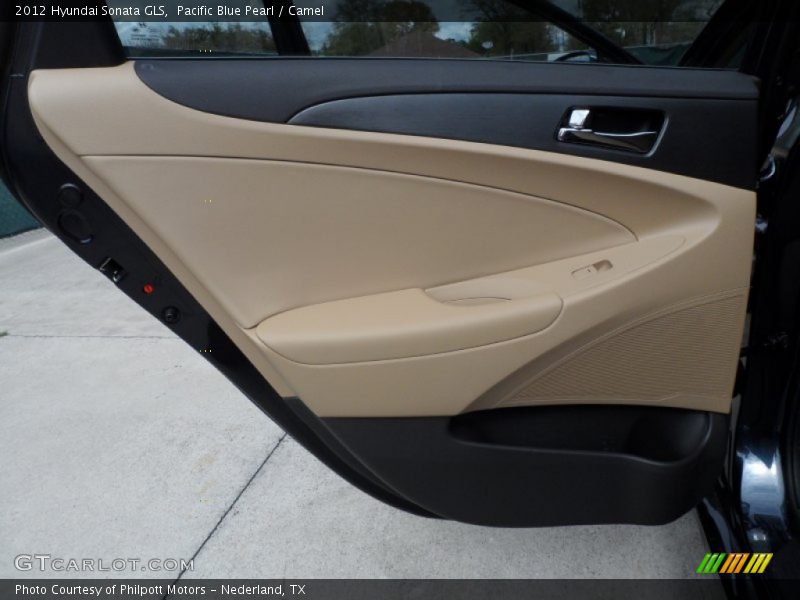 Pacific Blue Pearl / Camel 2012 Hyundai Sonata GLS