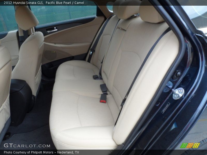 Pacific Blue Pearl / Camel 2012 Hyundai Sonata GLS