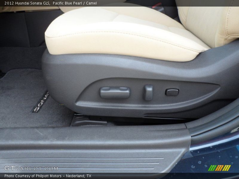 Pacific Blue Pearl / Camel 2012 Hyundai Sonata GLS