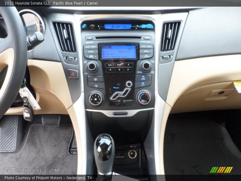 Pacific Blue Pearl / Camel 2012 Hyundai Sonata GLS