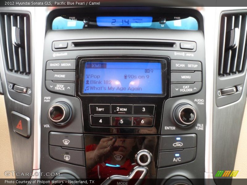 Pacific Blue Pearl / Camel 2012 Hyundai Sonata GLS