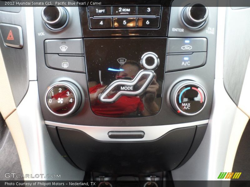 Pacific Blue Pearl / Camel 2012 Hyundai Sonata GLS