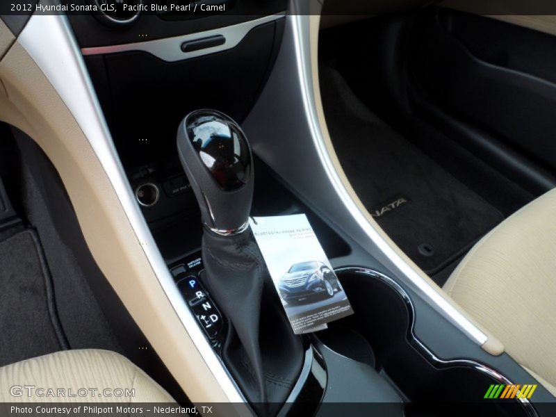 Pacific Blue Pearl / Camel 2012 Hyundai Sonata GLS