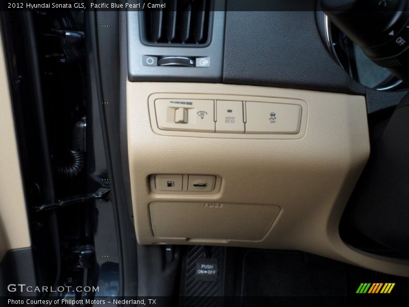 Pacific Blue Pearl / Camel 2012 Hyundai Sonata GLS