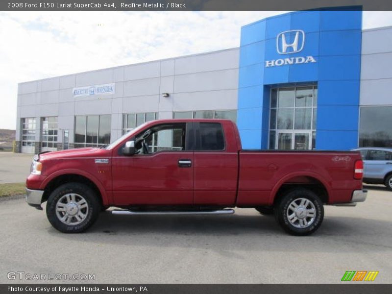 Redfire Metallic / Black 2008 Ford F150 Lariat SuperCab 4x4