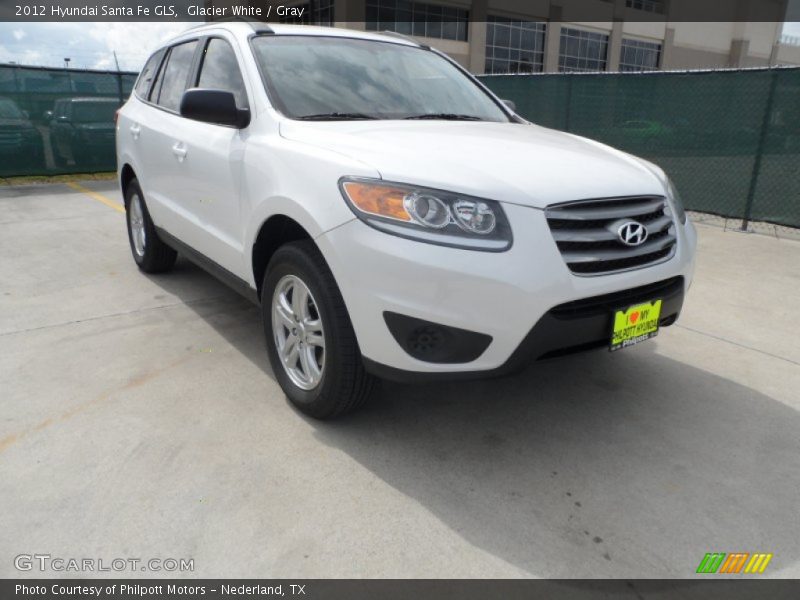 Glacier White / Gray 2012 Hyundai Santa Fe GLS