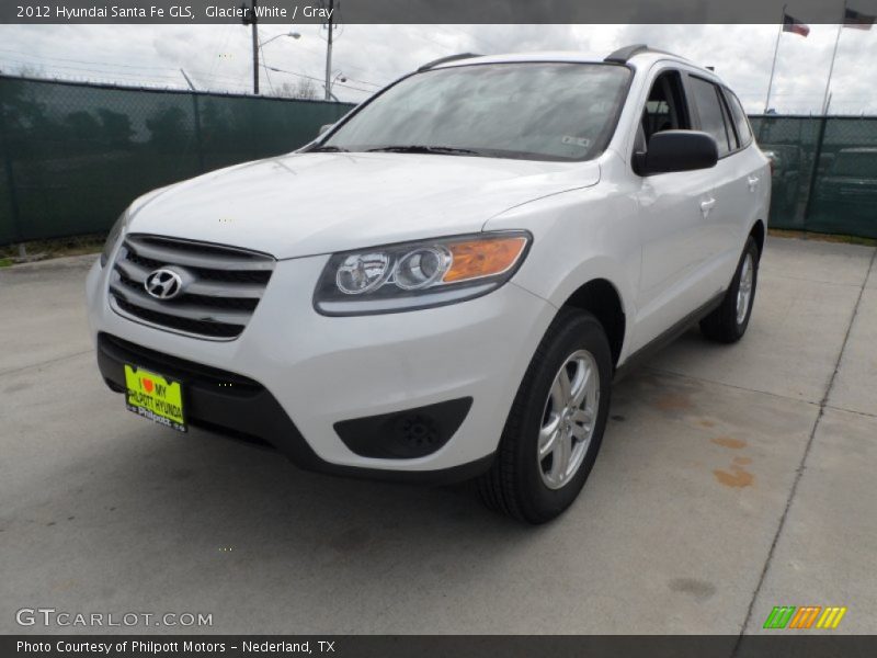 Glacier White / Gray 2012 Hyundai Santa Fe GLS