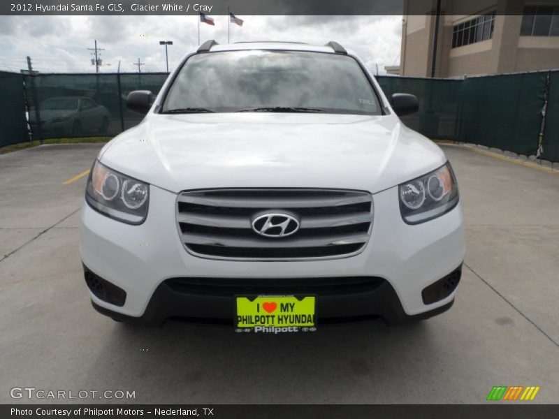 Glacier White / Gray 2012 Hyundai Santa Fe GLS
