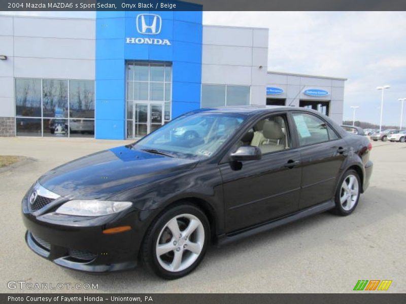 Onyx Black / Beige 2004 Mazda MAZDA6 s Sport Sedan