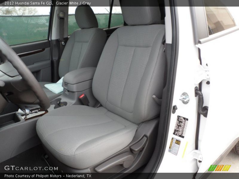 Glacier White / Gray 2012 Hyundai Santa Fe GLS