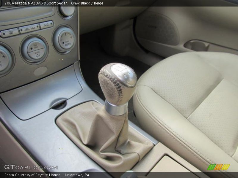 Onyx Black / Beige 2004 Mazda MAZDA6 s Sport Sedan