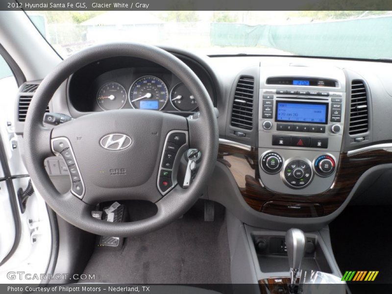 Glacier White / Gray 2012 Hyundai Santa Fe GLS