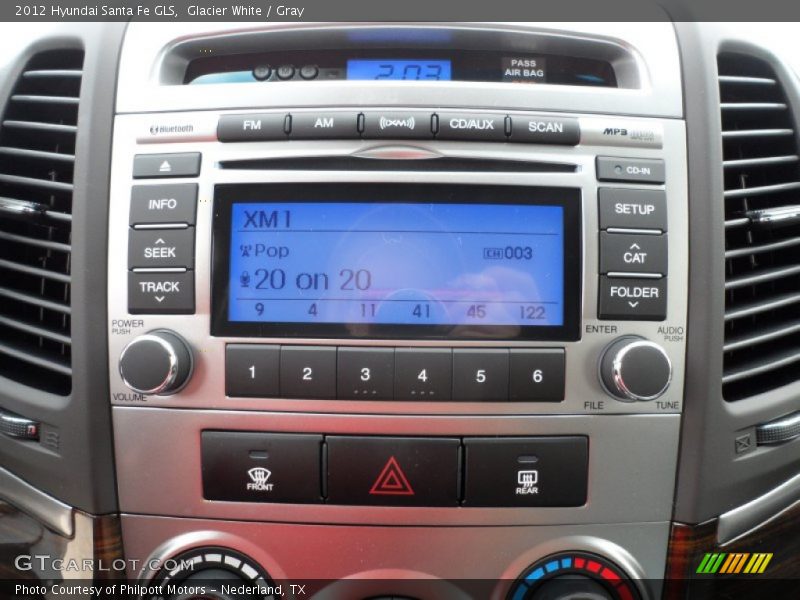 Glacier White / Gray 2012 Hyundai Santa Fe GLS