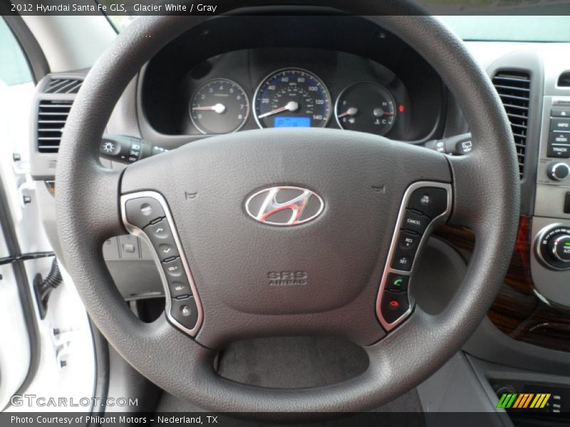 Glacier White / Gray 2012 Hyundai Santa Fe GLS
