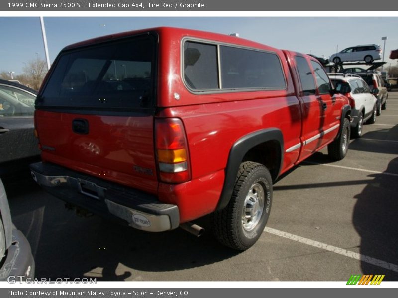 Fire Red / Graphite 1999 GMC Sierra 2500 SLE Extended Cab 4x4